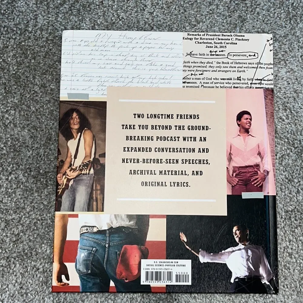 New Book: Renegades - Born in the USA Bruce Springsteen Barak Obama Big $50 - Picture 2 of 2